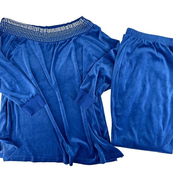 Roaman's Plus Size 2X Women's Studded Two Pc Set Pants L/S Sweater VTG - Picture 1 of 13